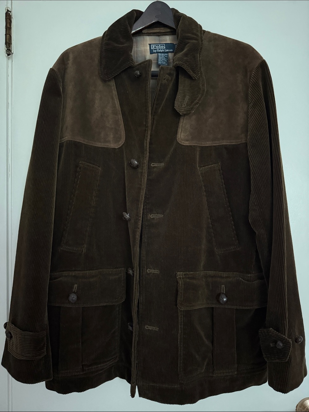 Polo by Ralph Lauren Dark Brown Corduroy & Suede Field Jacket